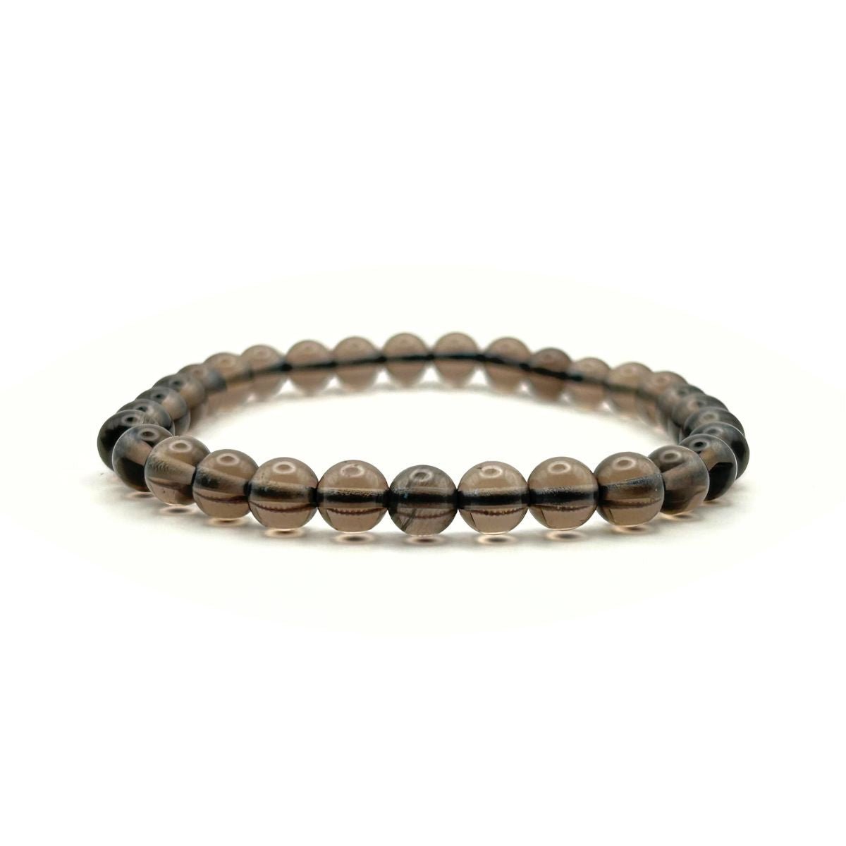 Bracelet 6mm - Cristal de Roche Fumé