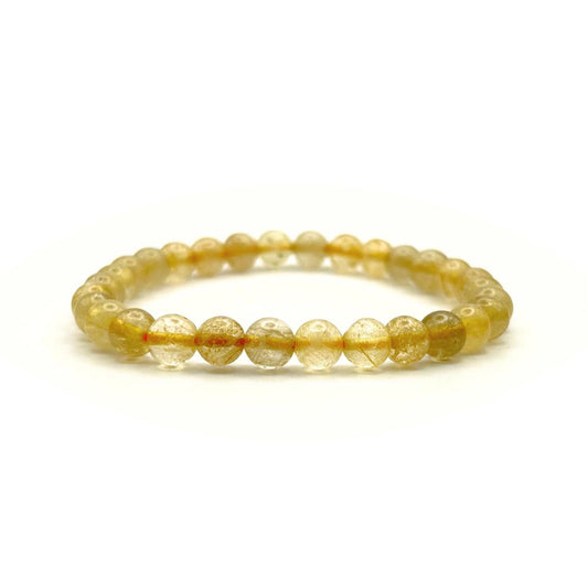 Bracelet 6mm - Cristal de Roche Rutile