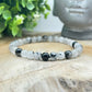Bracelet 6mm - Cristal de roche Tourmaline