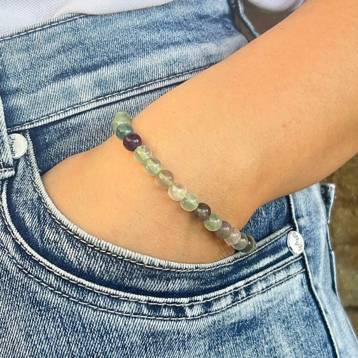 Bracelet 6mm - Fluorite Multicolore