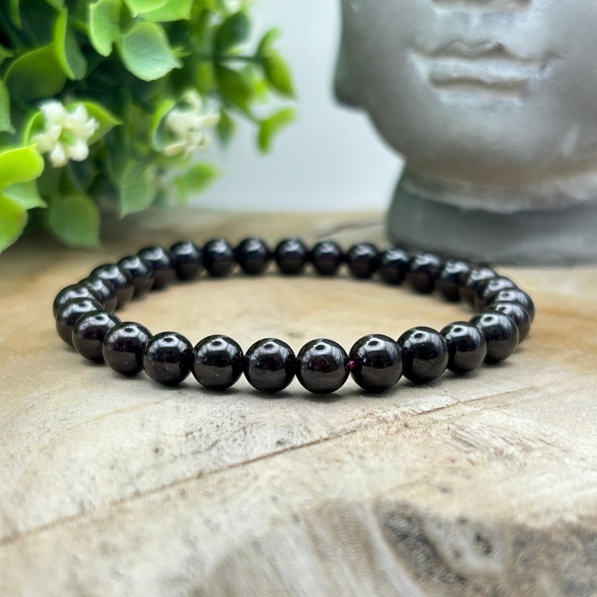 Bracelet 6mm - Grenat Rouge