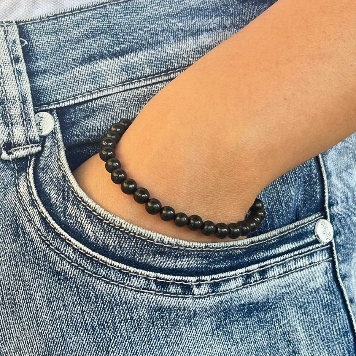Bracelet 6mm - Jais