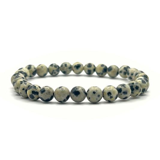 Bracelet 6mm - Jaspe Dalmatien