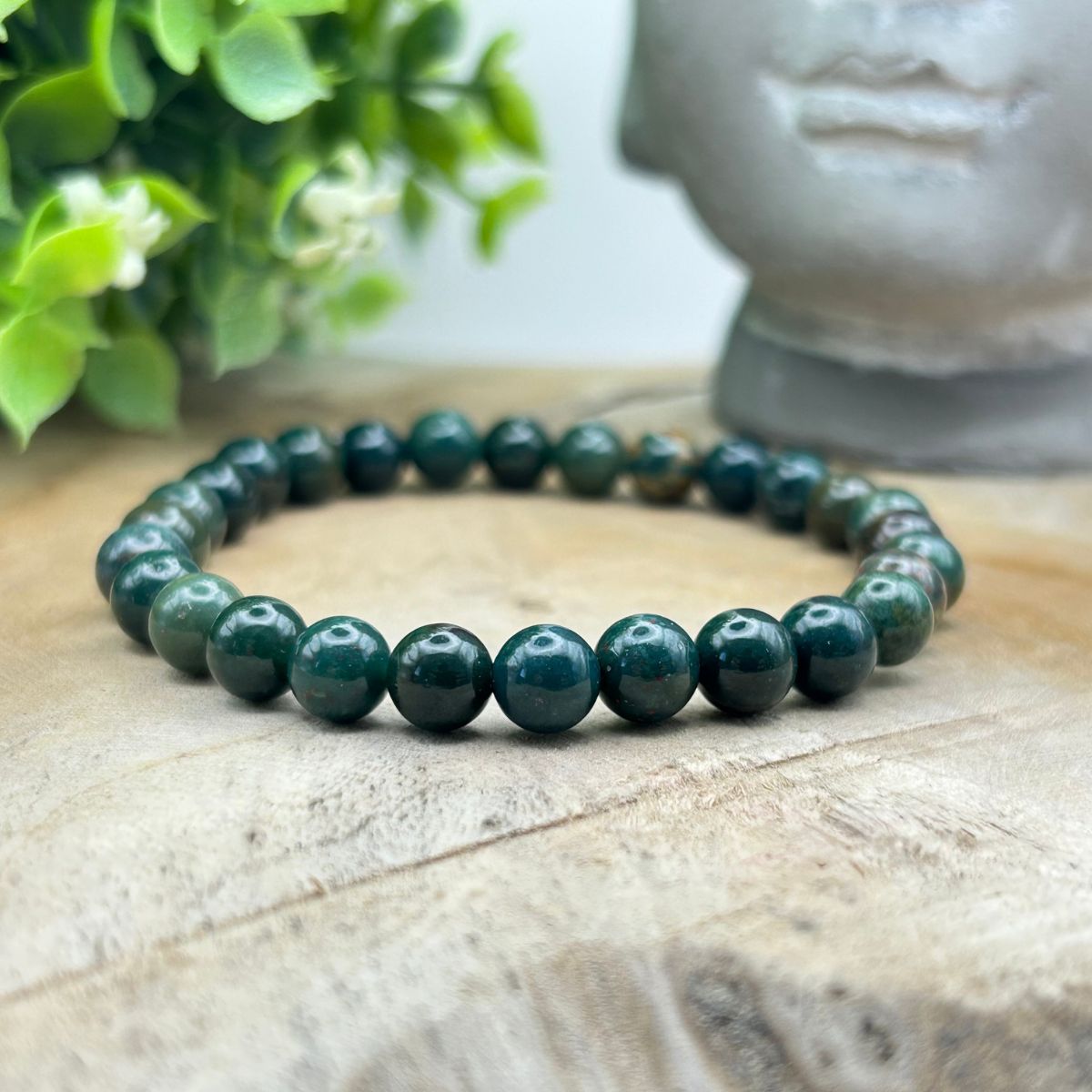 Bracelet 6mm - Jaspe Héliotrope