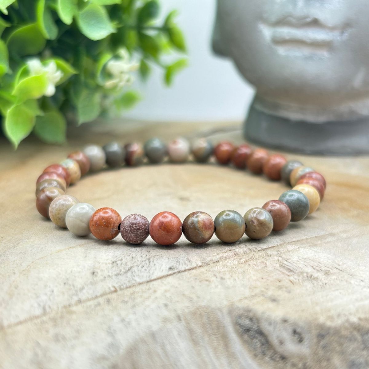 Bracelet 6mm - Jaspe Océan