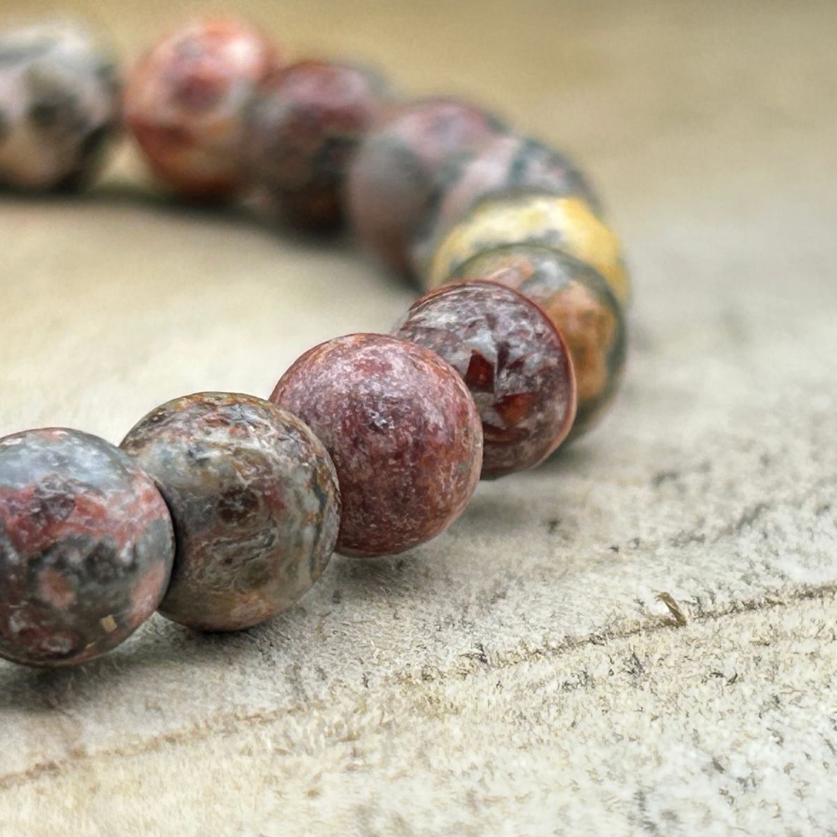 Bracelet 6mm - Jaspe Orbiculaire Léopard