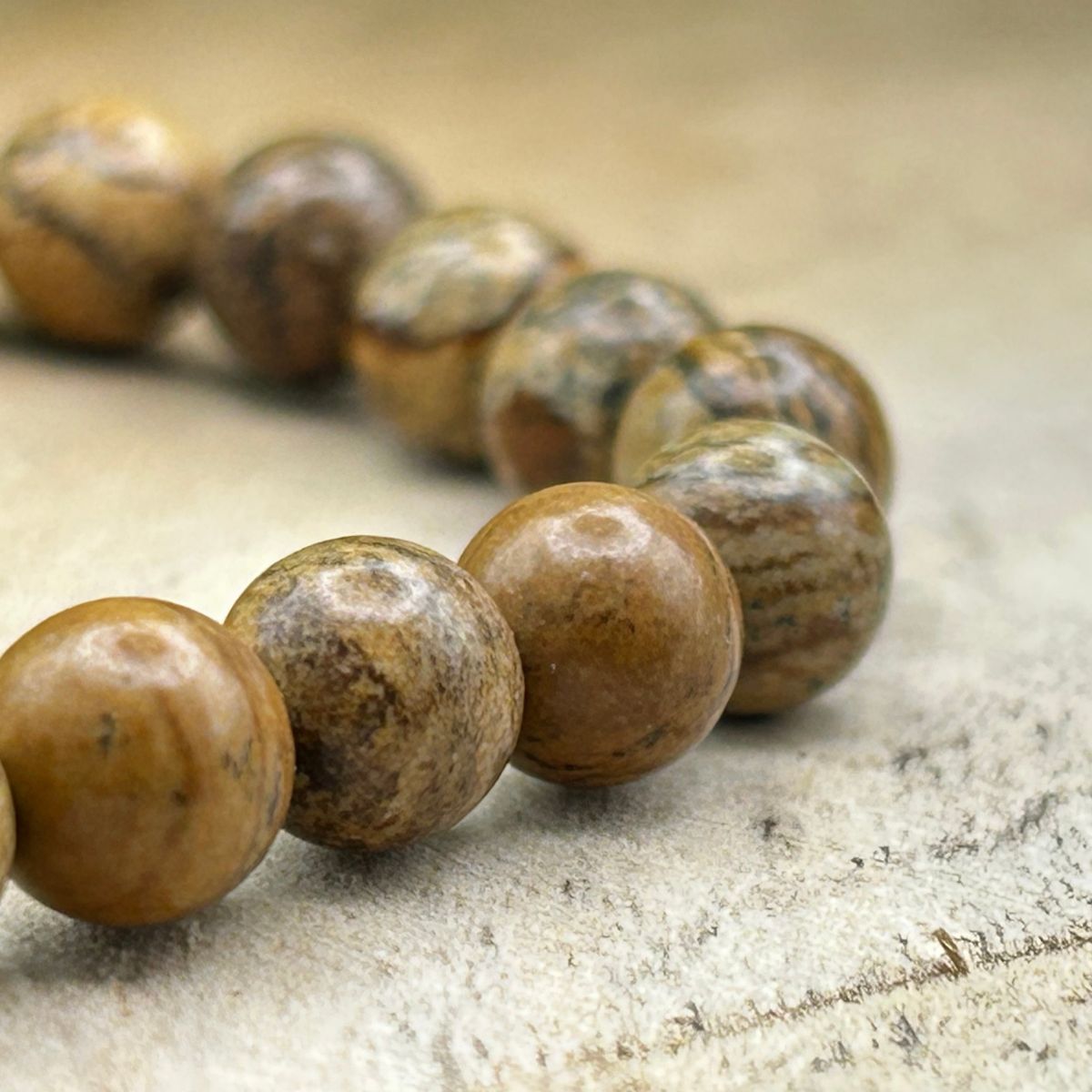 Bracelet 6mm - Jaspe Paysage