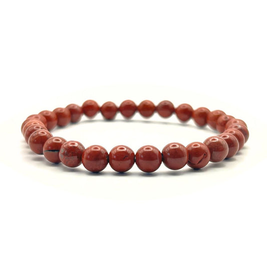 Bracelet 6mm - Jaspe Rouge