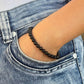 Bracelet 6mm - Obsidienne Noire