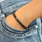 Bracelet 6mm - Obsidienne Noire Dorée