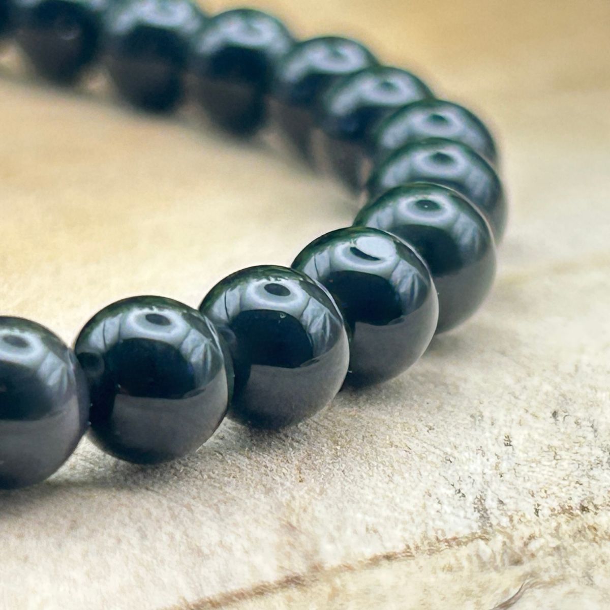 Bracelet 6mm - Obsidienne Œil Céleste