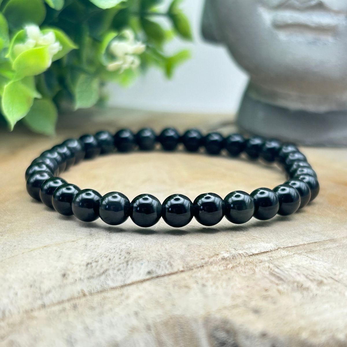 Bracelet 6mm - Obsidienne Œil Céleste
