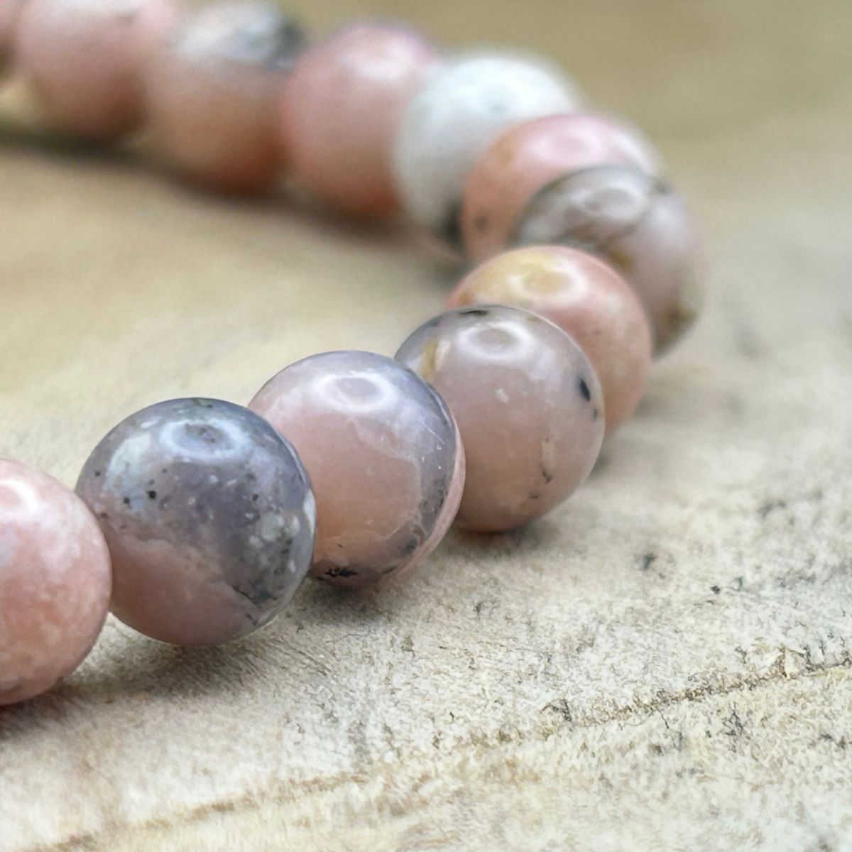 Bracelet 6mm - Opale Rose