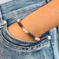 Bracelet 6mm - Quartz rose et Grenat Rouge