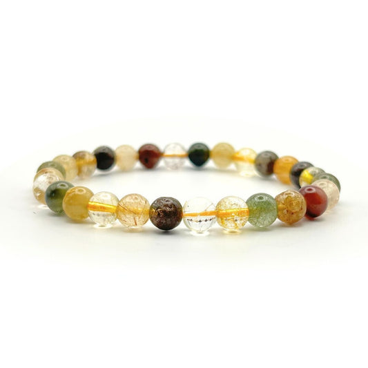 Bracelet 6mm - Quartz Rutile Multicolore