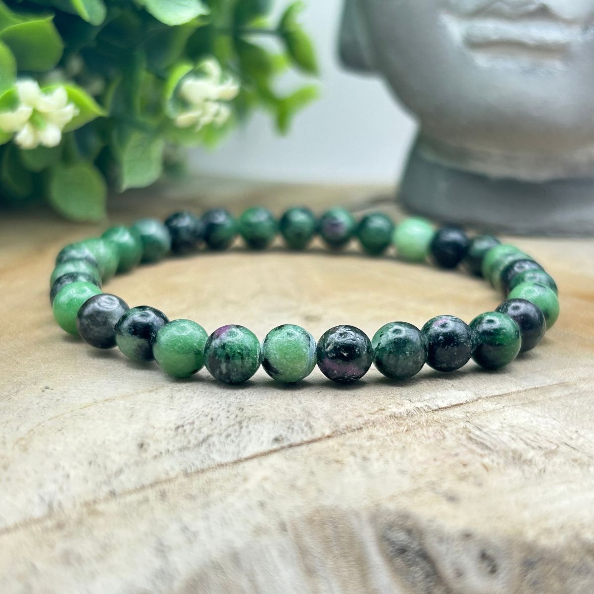 Bracelet 6mm - Rubis Zoïsite