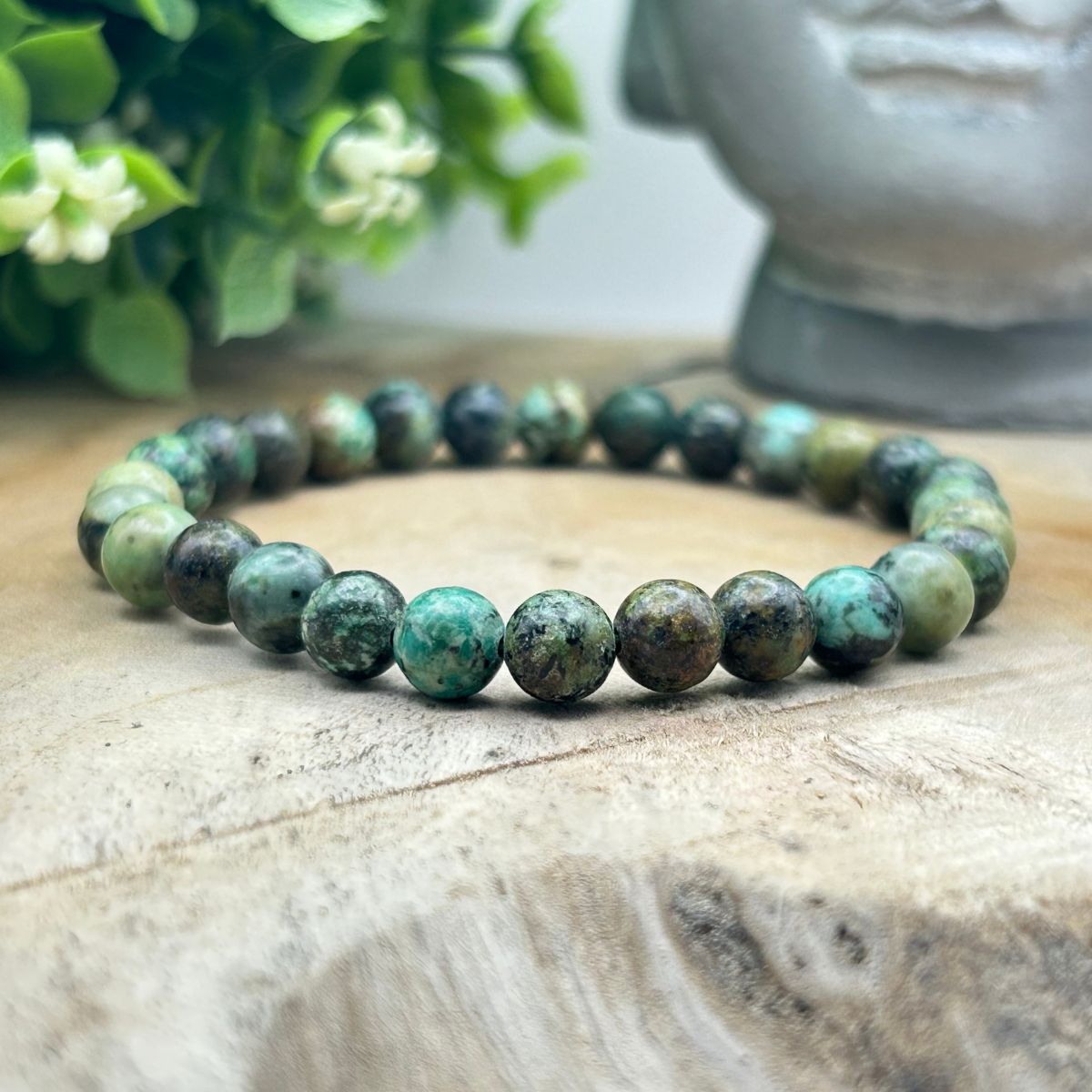 Bracelet 6mm - Turquoise Naturelle d'Afrique