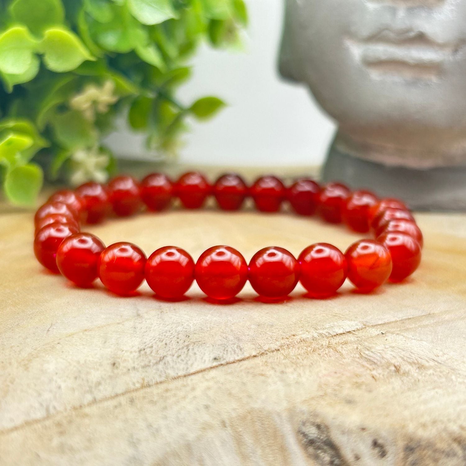 Bracelet 8mm - Agate Rouge
