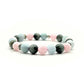 Bracelet 8mm - Aigue-Marine, Quartz rose et Œil de Faucon