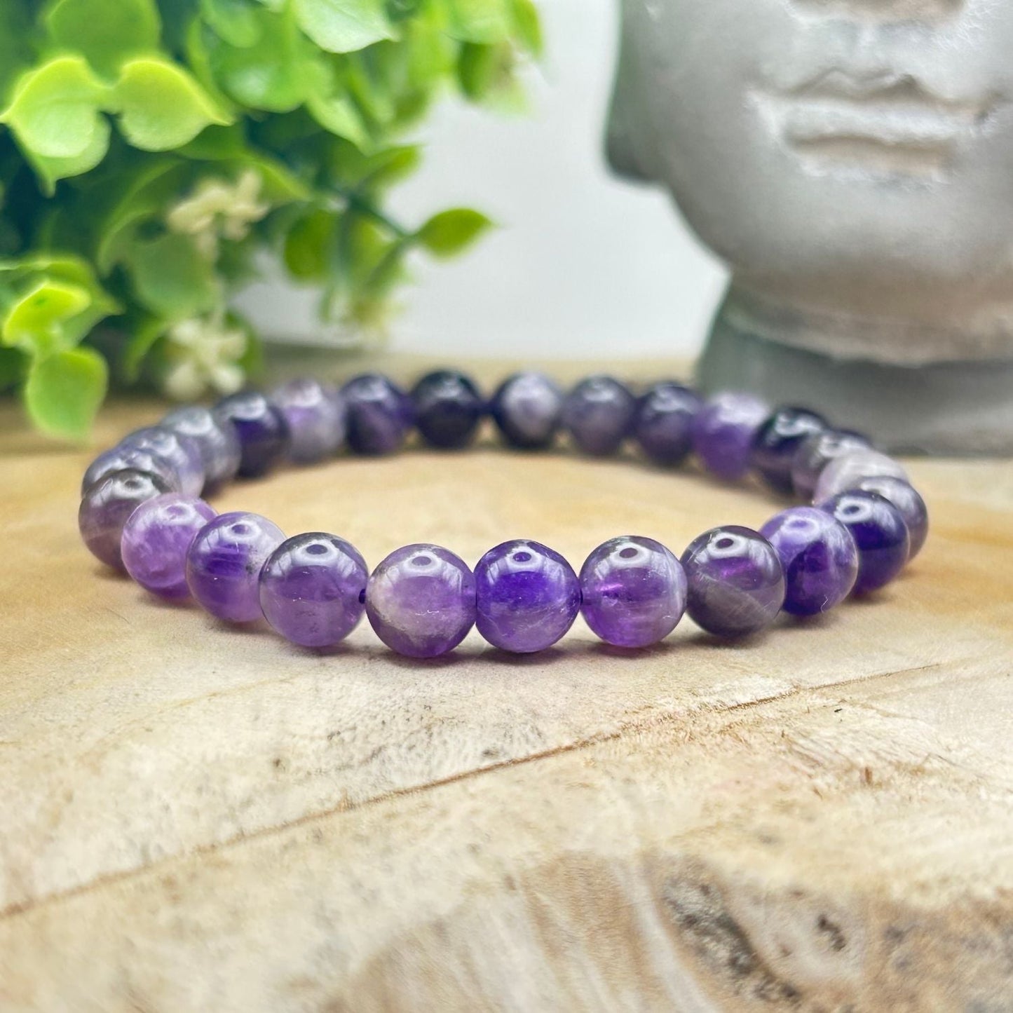 Bracelet 8mm - Améthyste rubanée