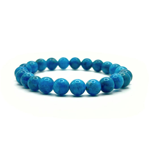 Bracelet 8mm - Apatite Bleue