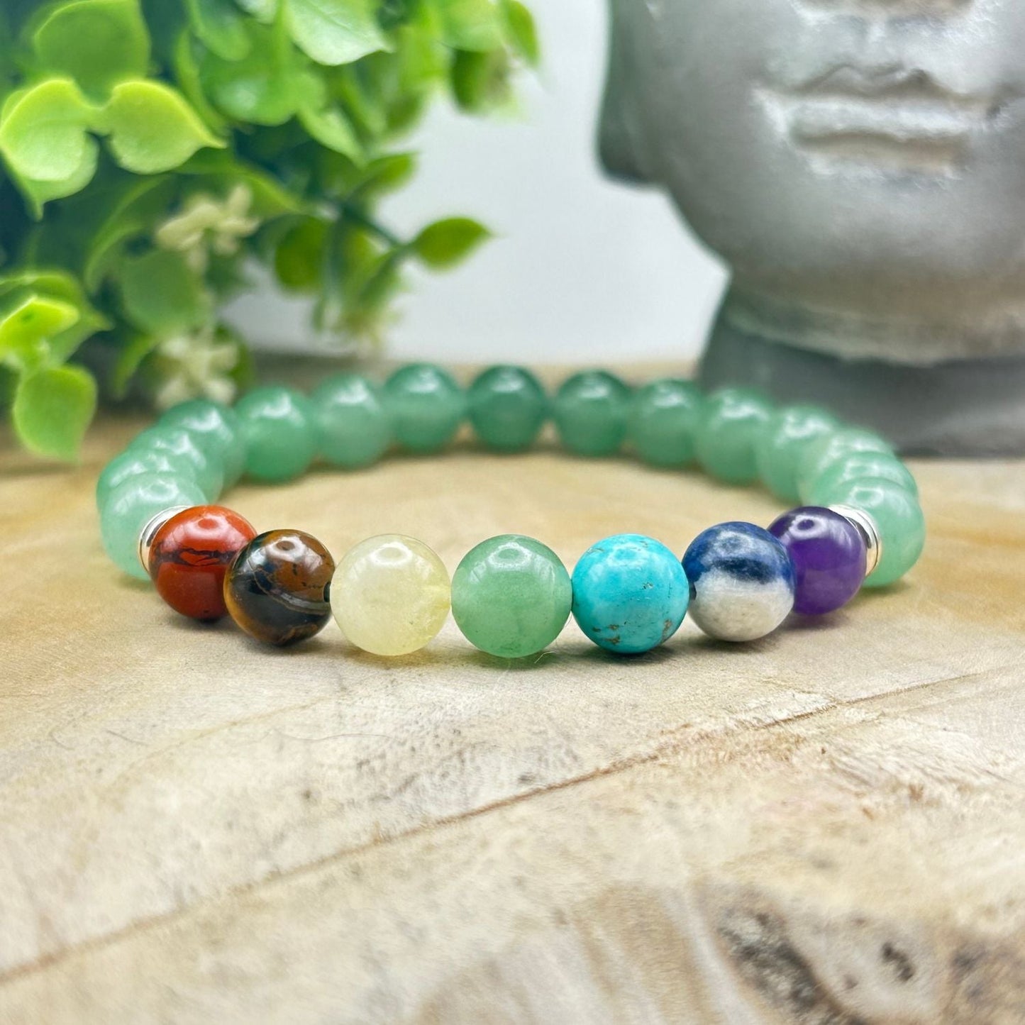 Bracelet 8mm - Aventurine Verte 7 Chakras
