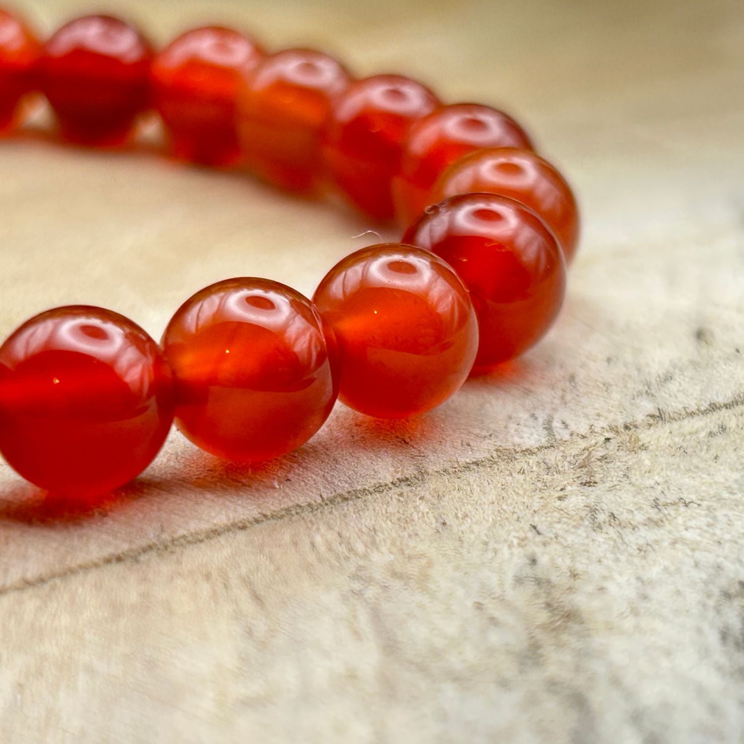 Bracelet 8mm - Cornaline Rouge