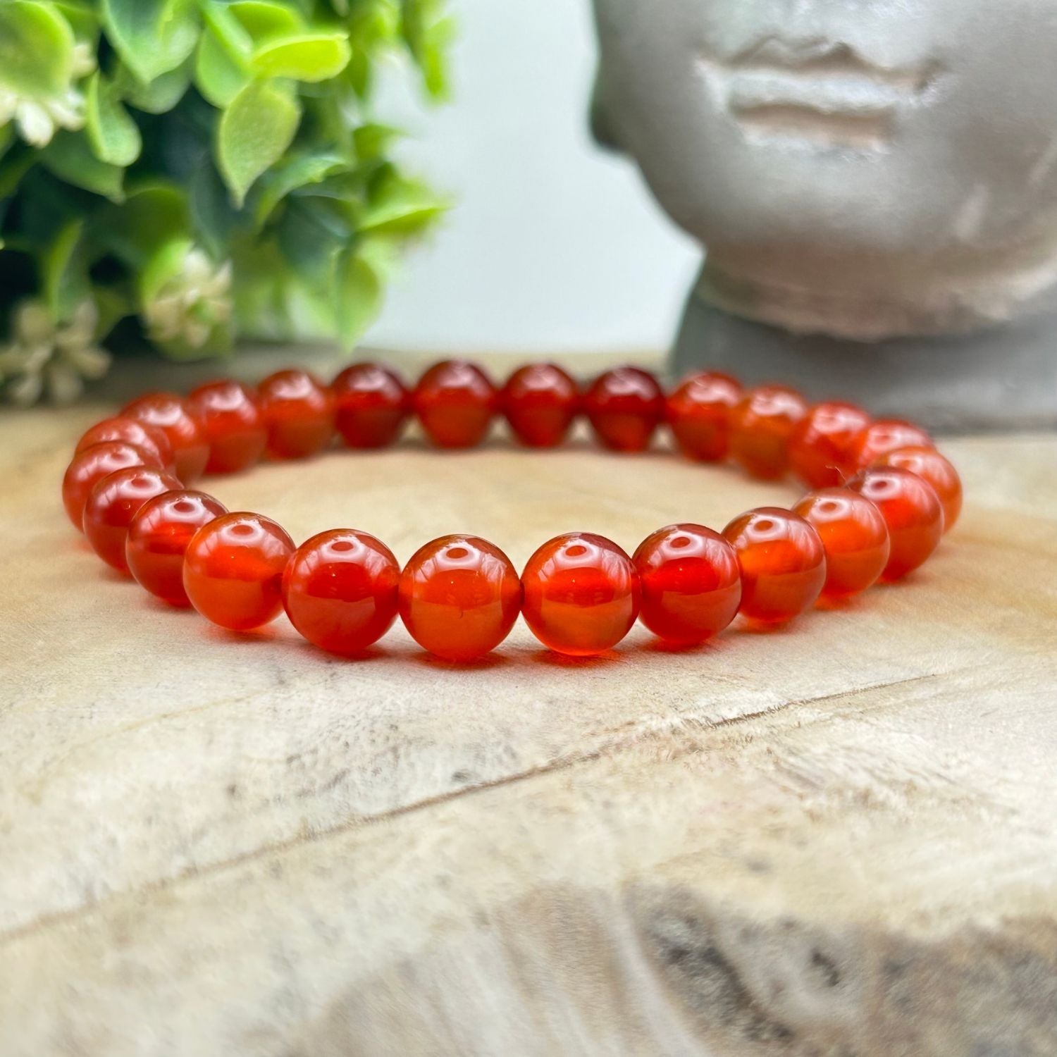 Bracelet 8mm - Cornaline Rouge