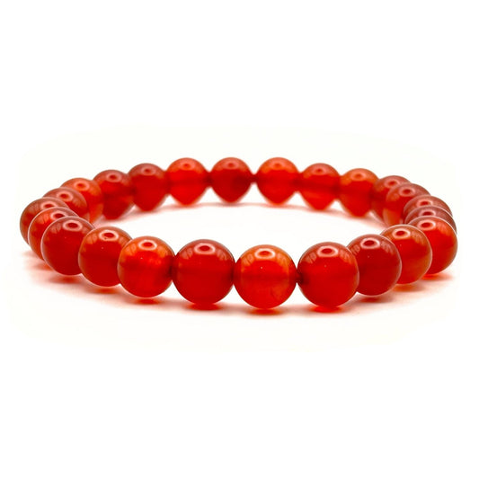 Bracelet 8mm - Cornaline Rouge