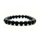 Bracelet 8mm - Obsidienne Noire