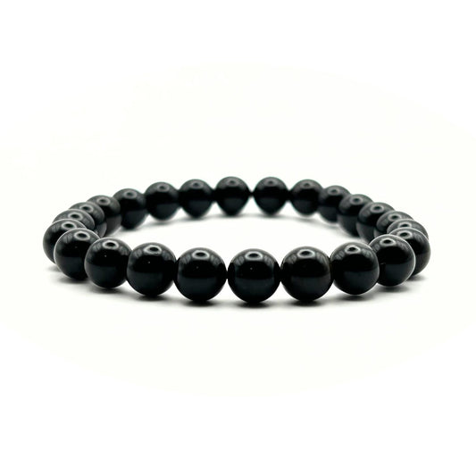 Bracelet 8mm - Obsidienne Noire