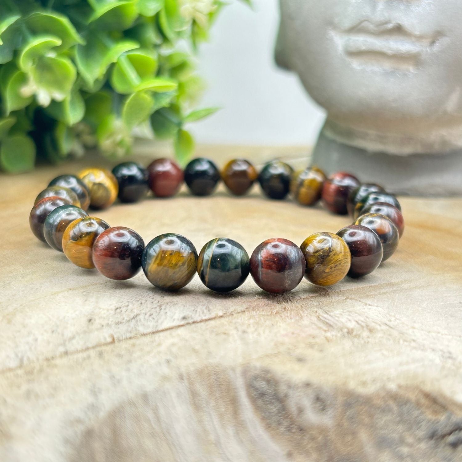 Bracelet 8mm - Œil de Tigre Multicolore