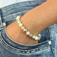Bracelet 8mm - Opale rose & Chrysoprase AA