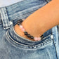 Bracelet 8mm - Quartz rose et Grenat Rouge