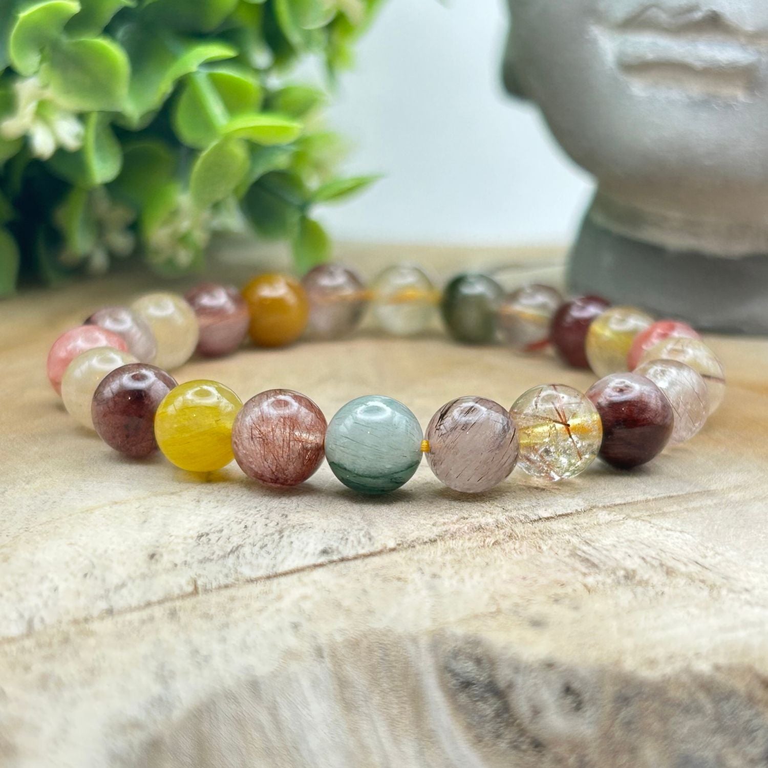Bracelet 8mm - Quartz Rutile Multicolore