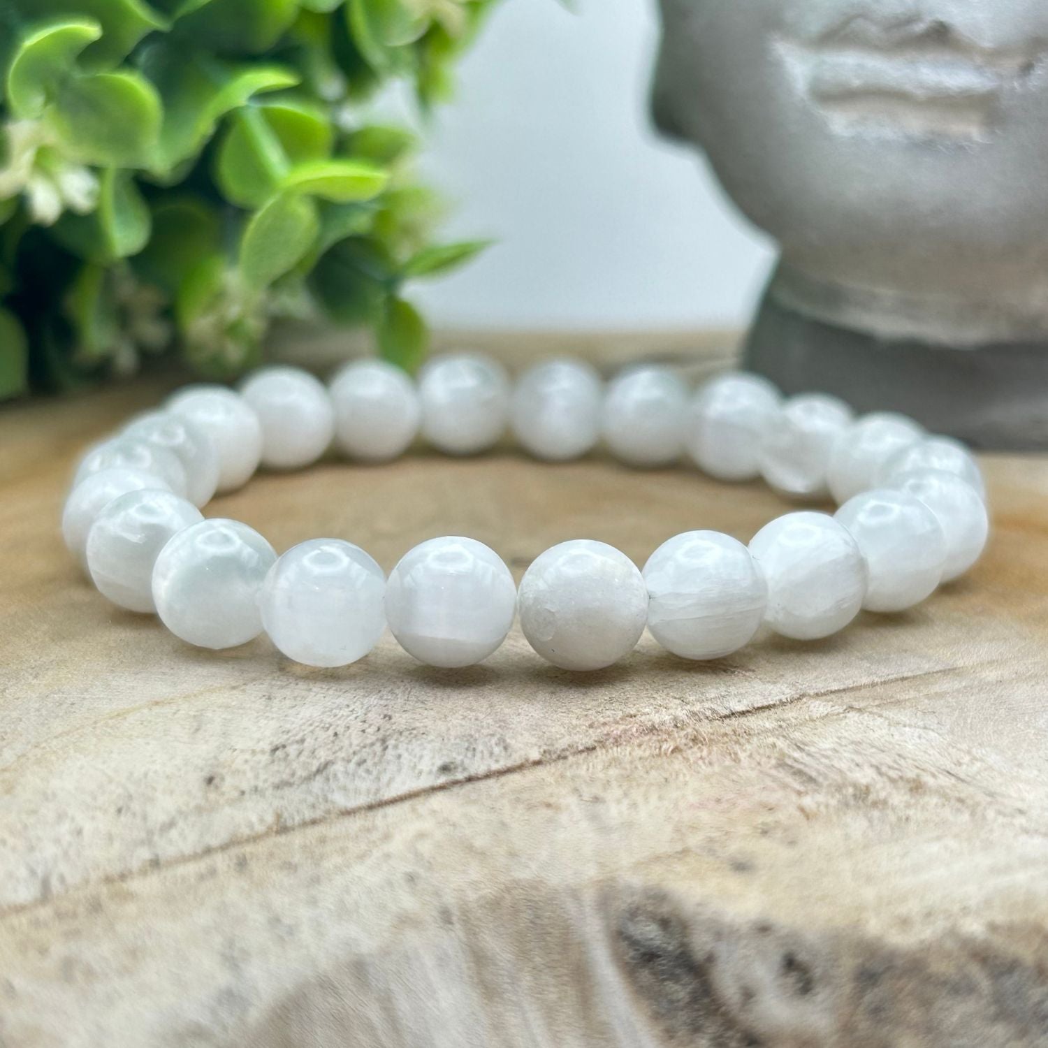 Bracelet 8mm - Sélénite AA
