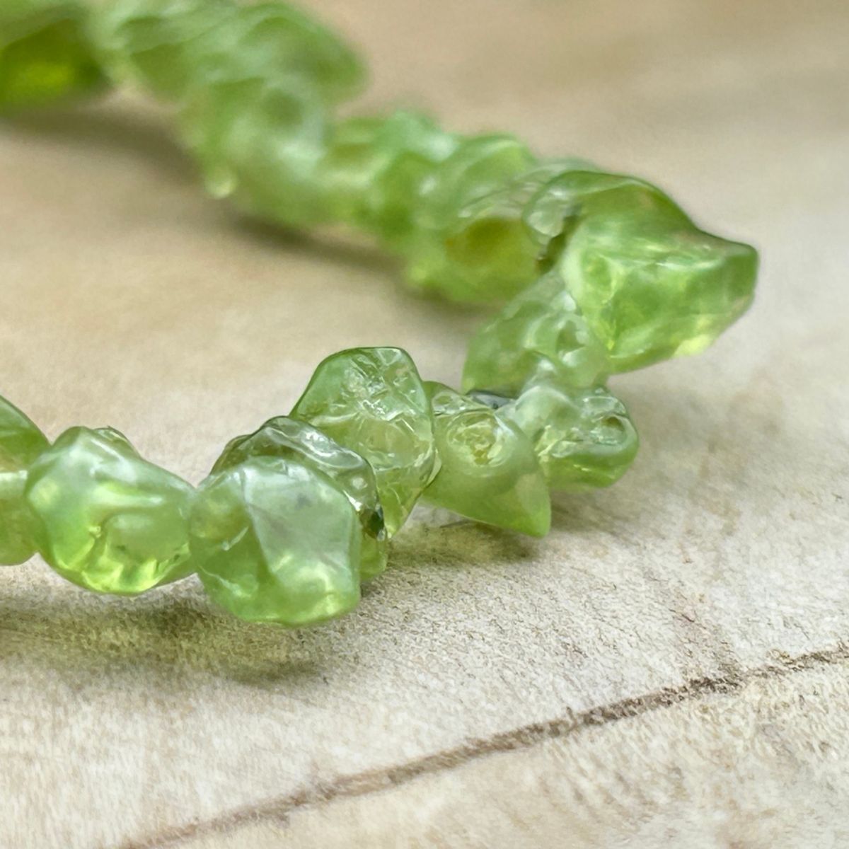 Bracelet chips - Péridot