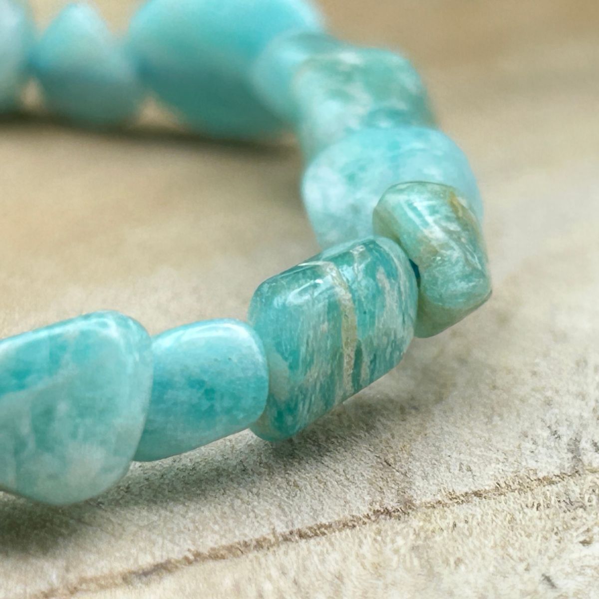 Bracelet Pierres Roulées - Amazonite Pérou