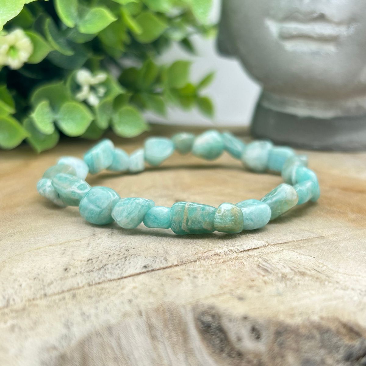 Bracelet Pierres Roulées - Amazonite Pérou