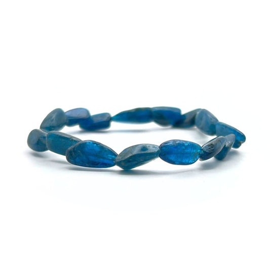 Bracelet Pierres Roulées - Apatite Bleue