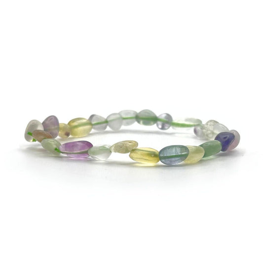 Bracelet Pierres Roulées - Fluorite Multicolore