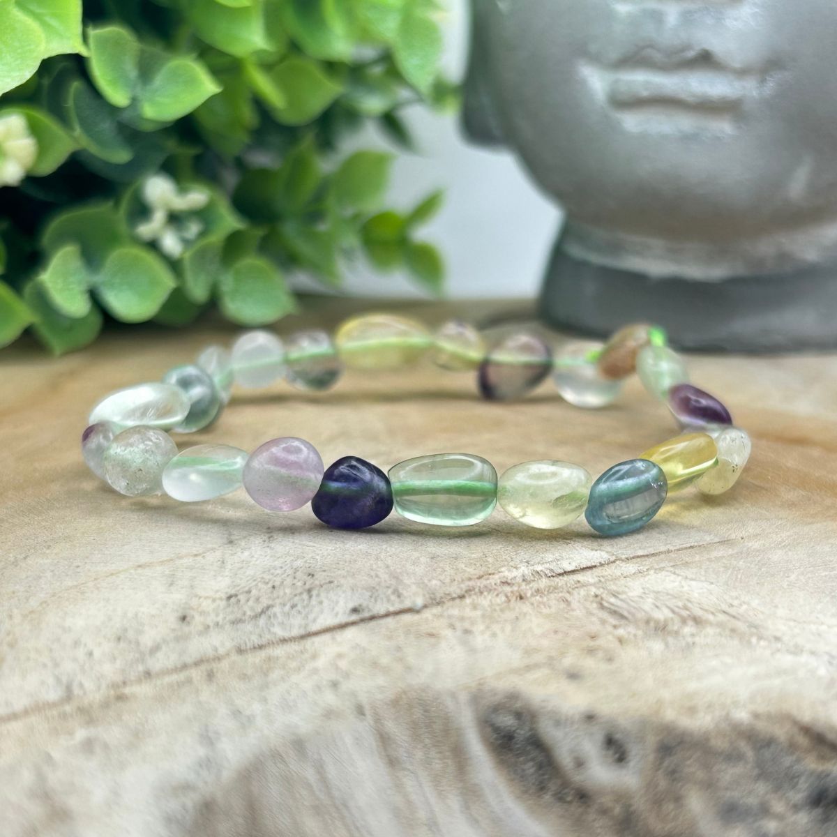 Bracelet Pierres Roulées - Fluorite Multicolore