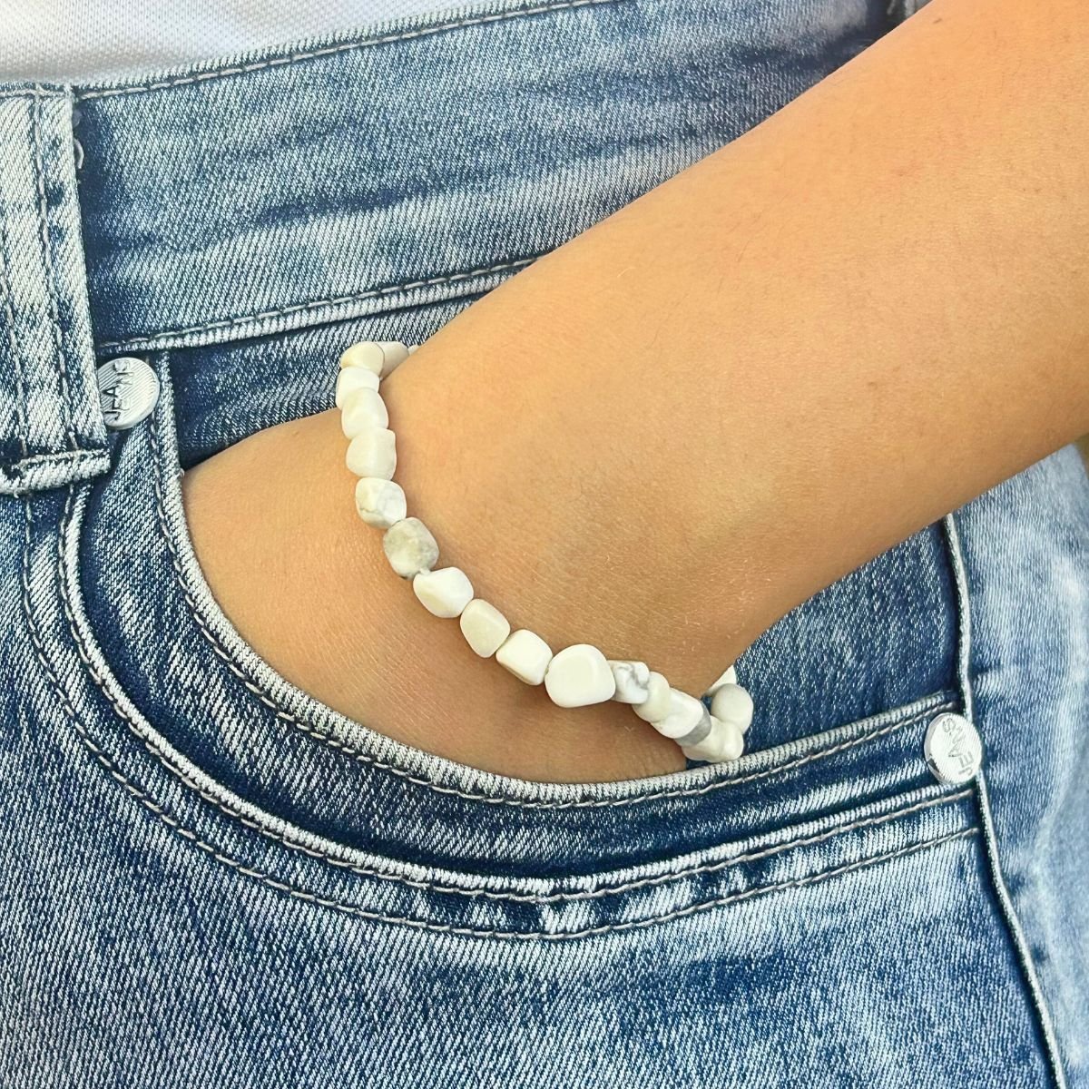 Bracelet Pierres Roulées - Howlite