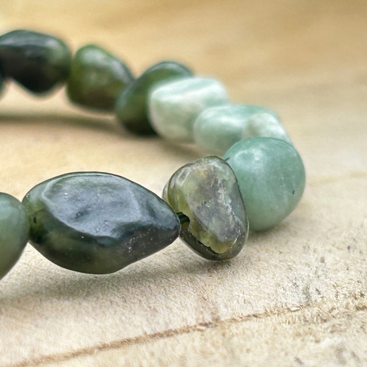 Bracelet Pierres Roulées - Jade Néphrite