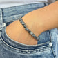 Bracelet Pierres Roulées - Obsidienne Flocon de Neige