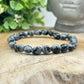 Bracelet Pierres Roulées - Obsidienne Flocon de Neige