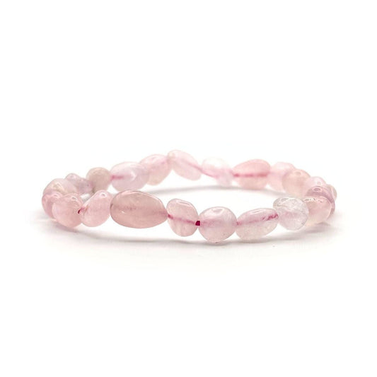 Bracelet Pierres Roulées - Quartz Rose