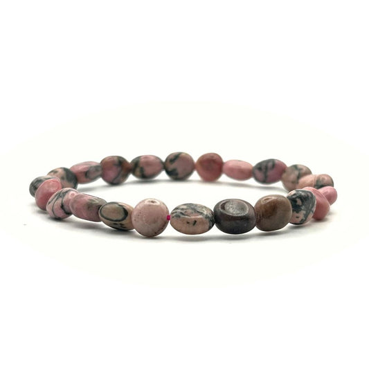 Bracelet Pierres Roulées - Rhodonite