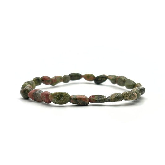 Bracelet Pierres Roulées - Unakite