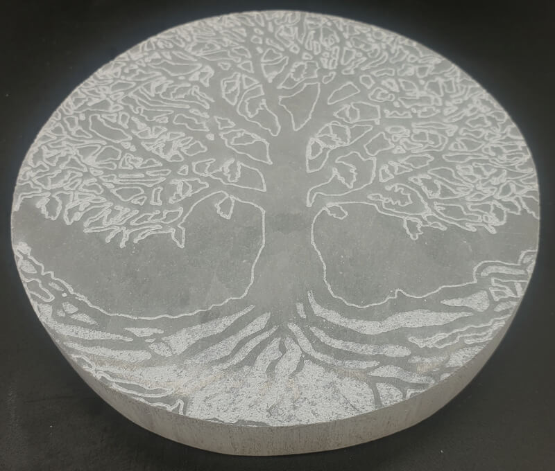 Plaque Sélénite - Arbre de Vie 10cm